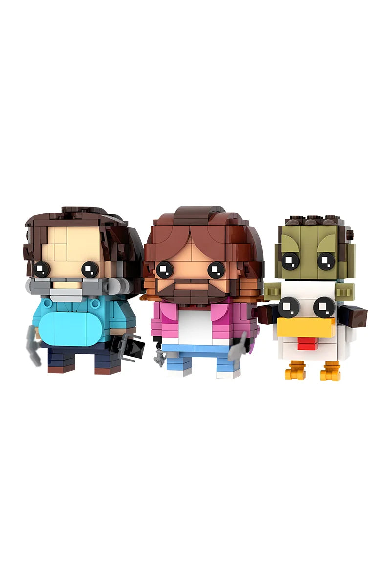 Minecraft-Inspired Building Blocks – Lava Chicken Attack Set