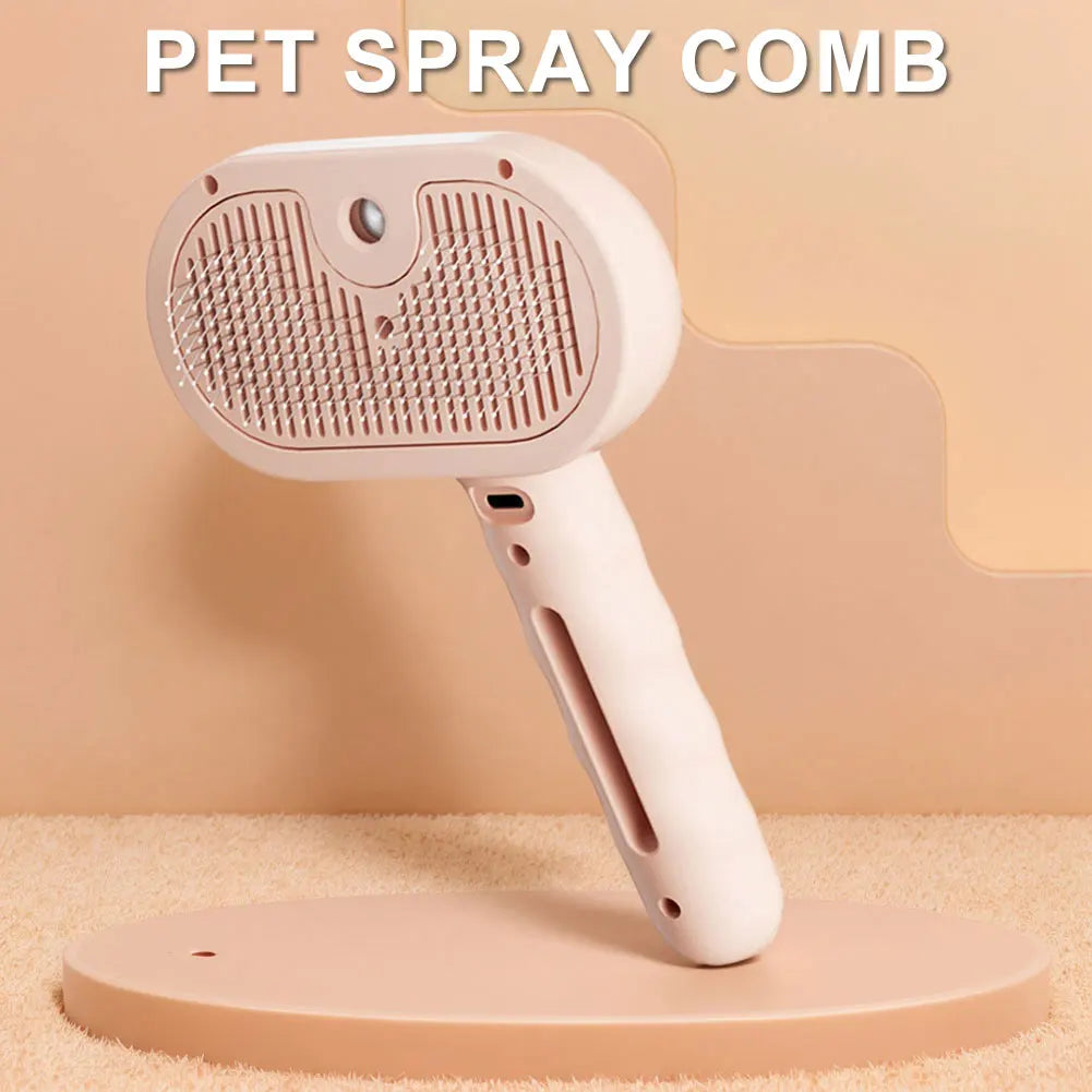 3-in-1 Cat & Pet Steam Brush – Grooming & Hair Removal