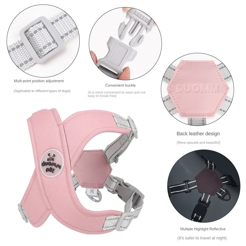 Reflective Pet Vest & Leash Set – Adjustable