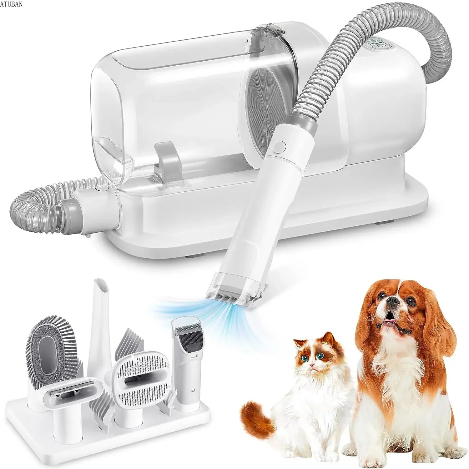 Dog Grooming Vacuum – 2.3L Pet Hair Removal Kit