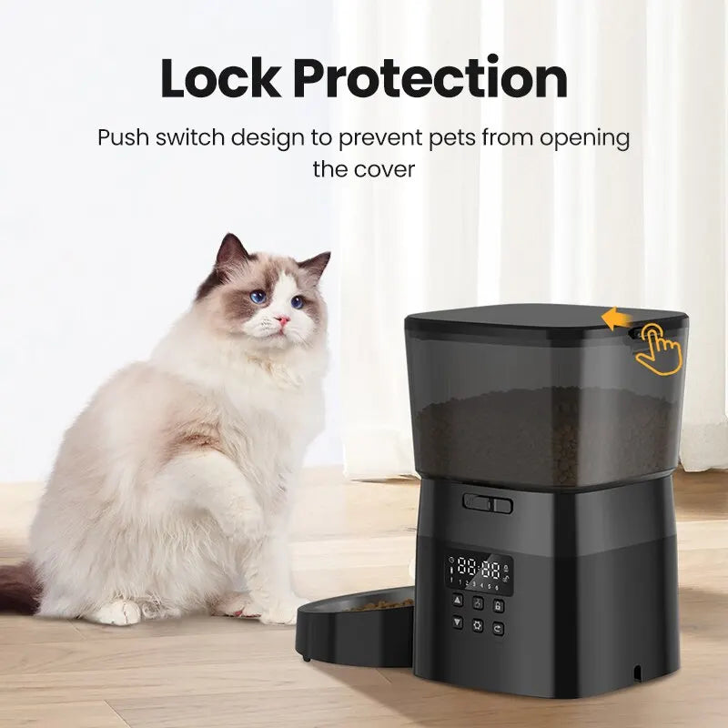 Automatic Pet Feeder – Smart Button-Controlled Food Dispenser