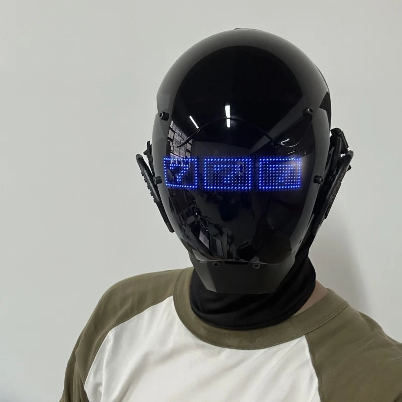 Cyberpunk LED Cosplay Mask – DIY Tech Roleplay Accessory