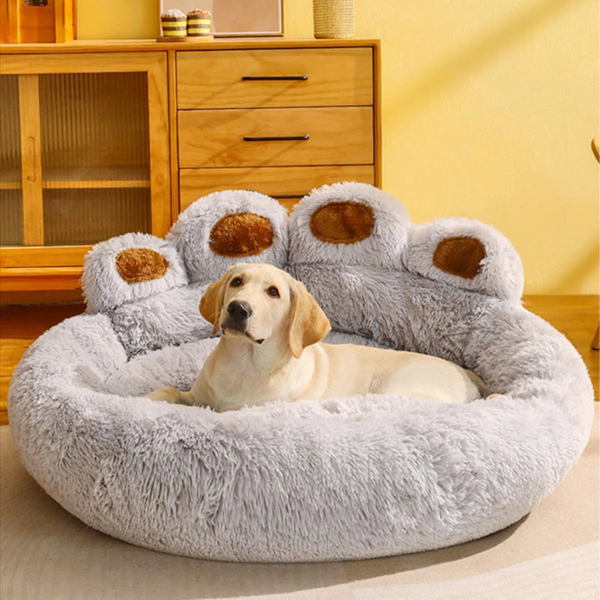 Fluffy Dog & Cat Bed – Large
