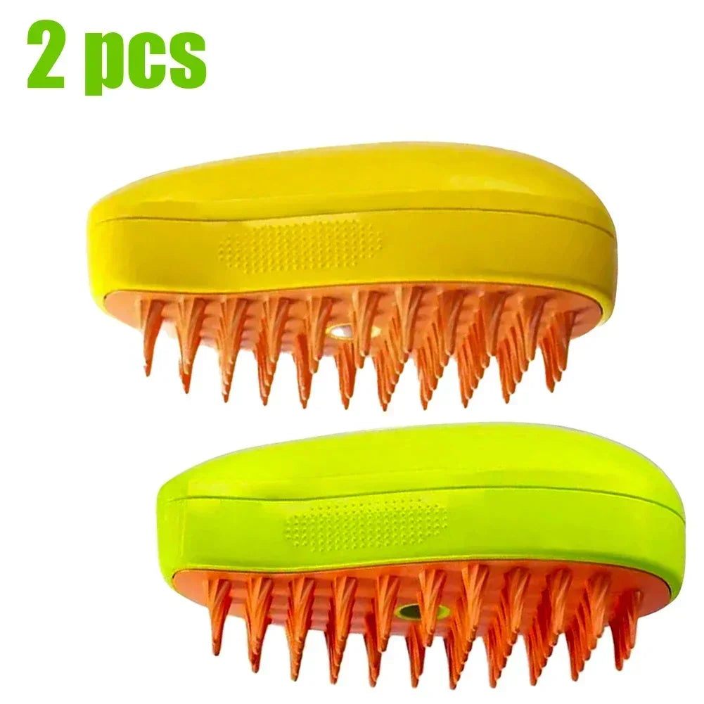 3-in-1 Steam Pet Grooming Brush – Massage & Hair Removal