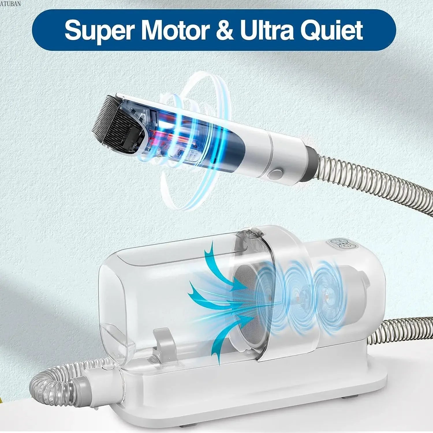 Dog Grooming Vacuum – 2.3L Pet Hair Removal Kit