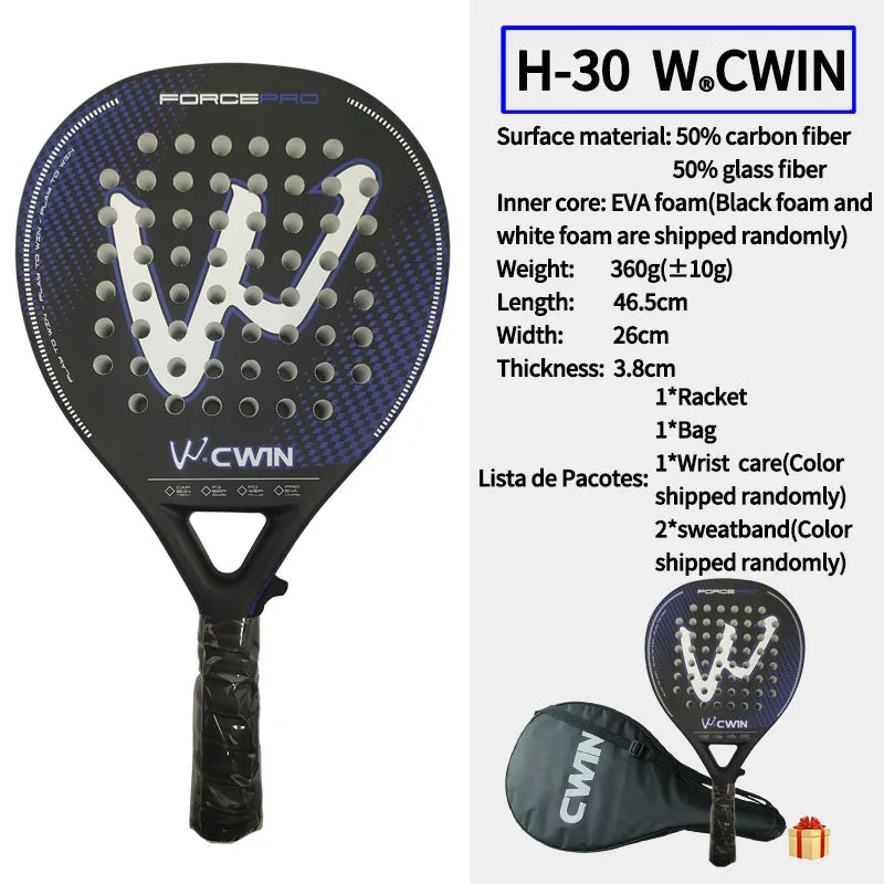 Hybrid Carbon-Glass Padel Racket