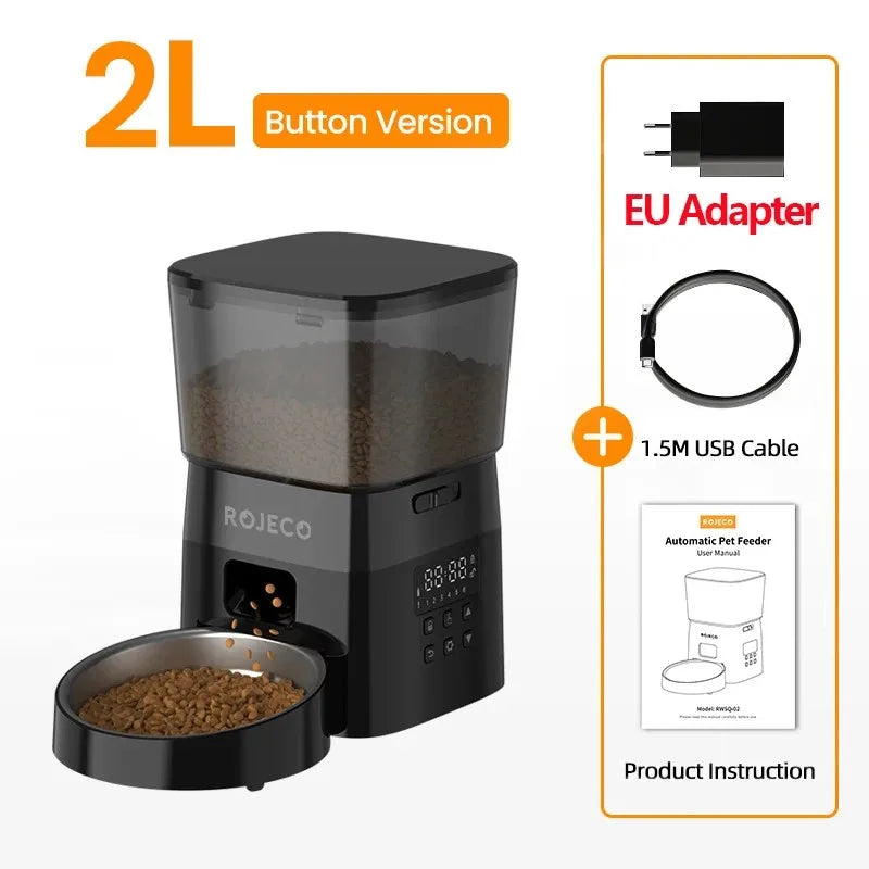 Automatic Pet Feeder – Smart Button-Controlled Food Dispenser