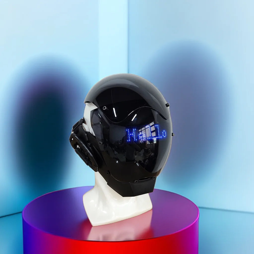 Cyberpunk LED Cosplay Mask – DIY Tech Roleplay Accessory