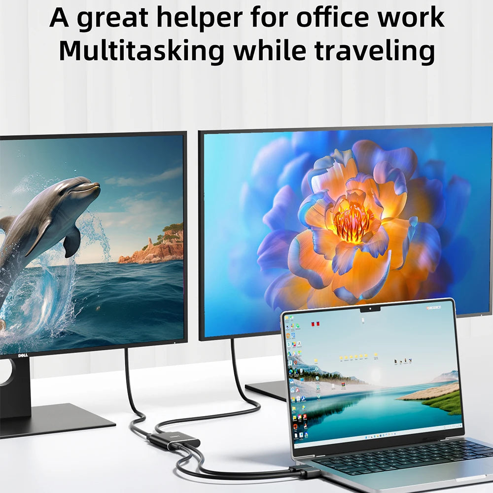 DisplayPort to Dual DisplayPort Splitter – 4K 60Hz MST Hub