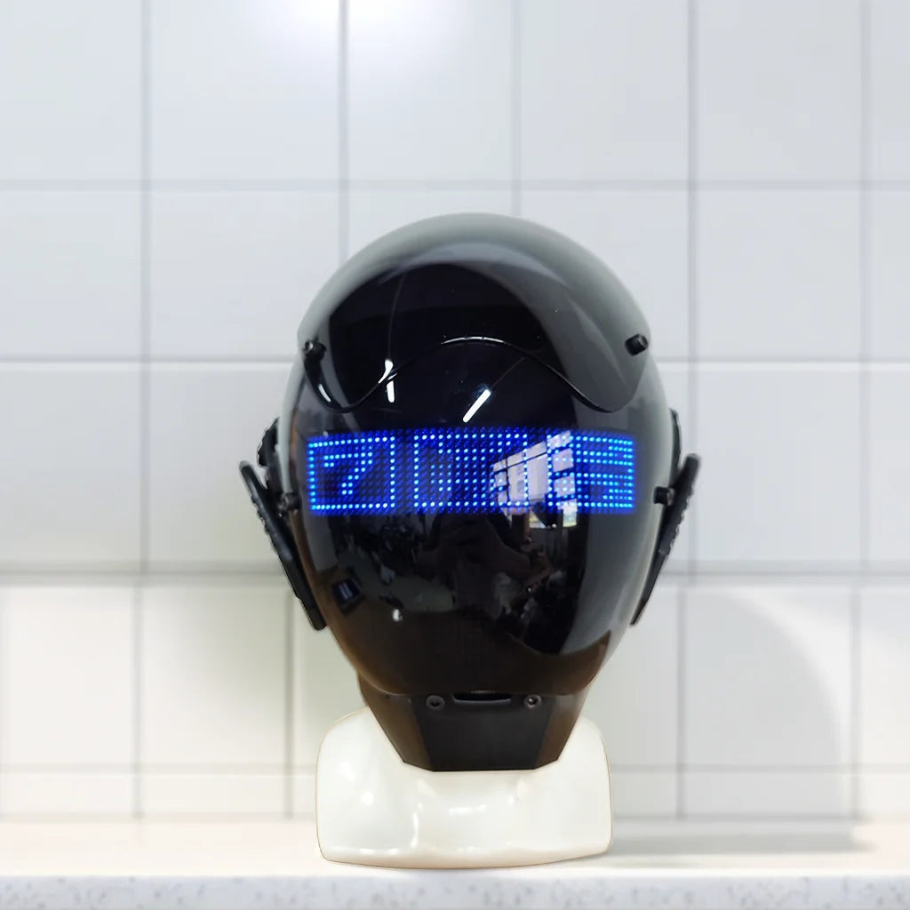 Cyberpunk LED Cosplay Mask – DIY Tech Roleplay Accessory