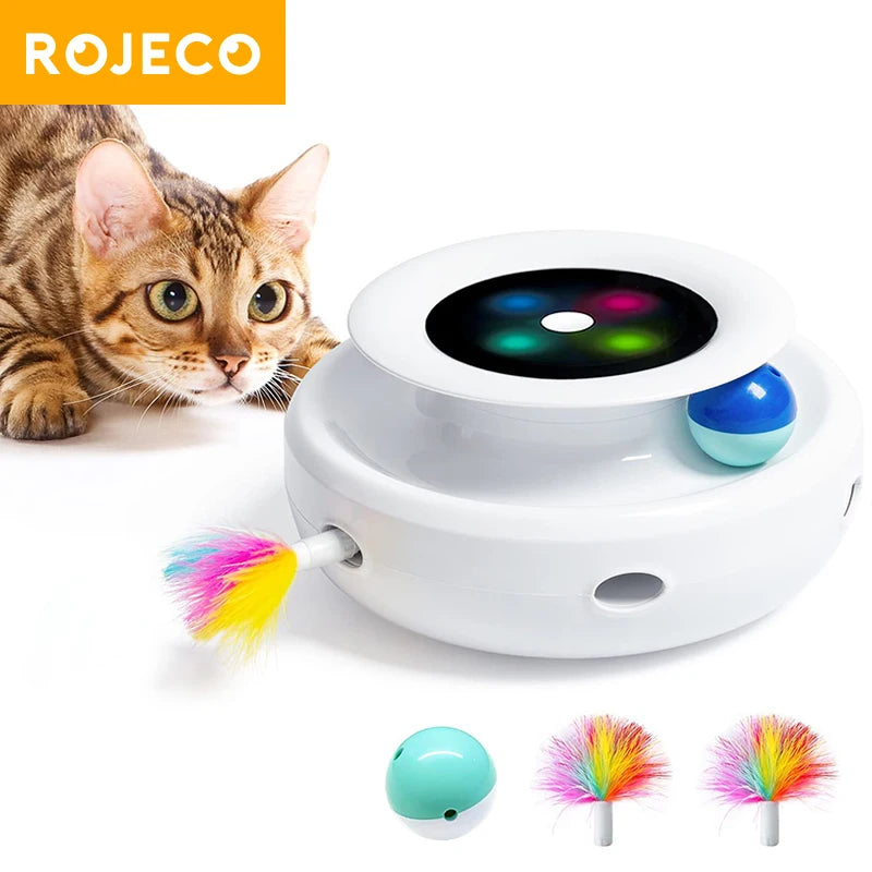 2-in-1 Smart Cat & Dog Toy – Automatic Feather Ball