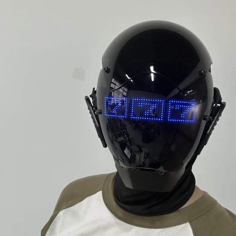 Cyberpunk LED Cosplay Mask – DIY Tech Roleplay Accessory