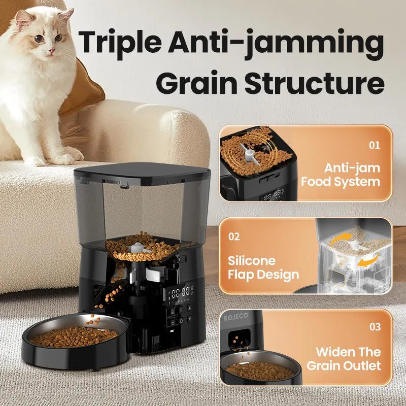 Automatic Pet Feeder – Smart Button-Controlled Food Dispenser