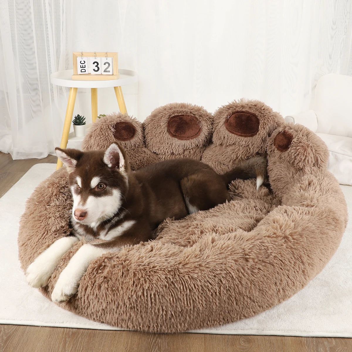 Fluffy Dog & Cat Bed – Large