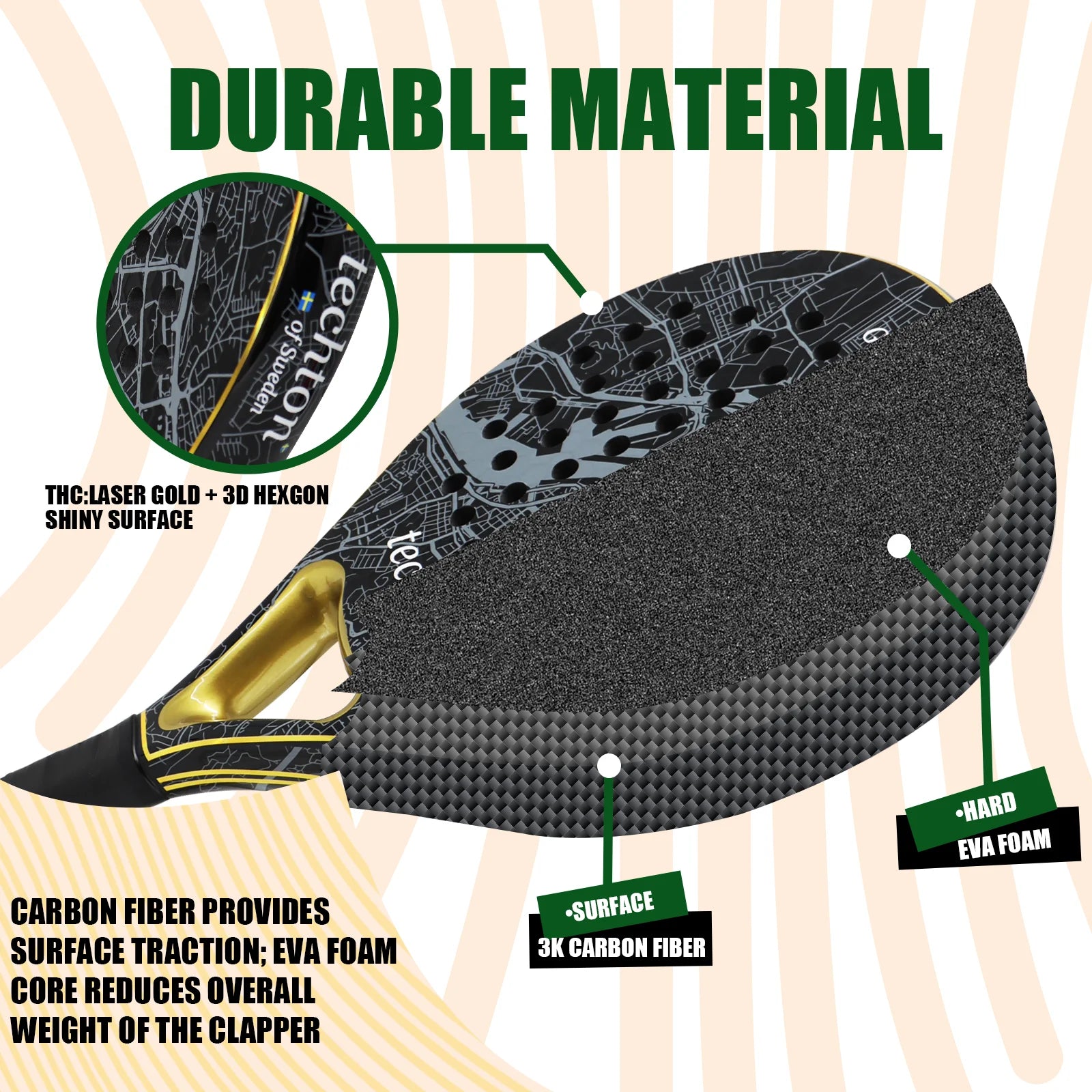 3K Carbon EVA Beginner Padel Racket