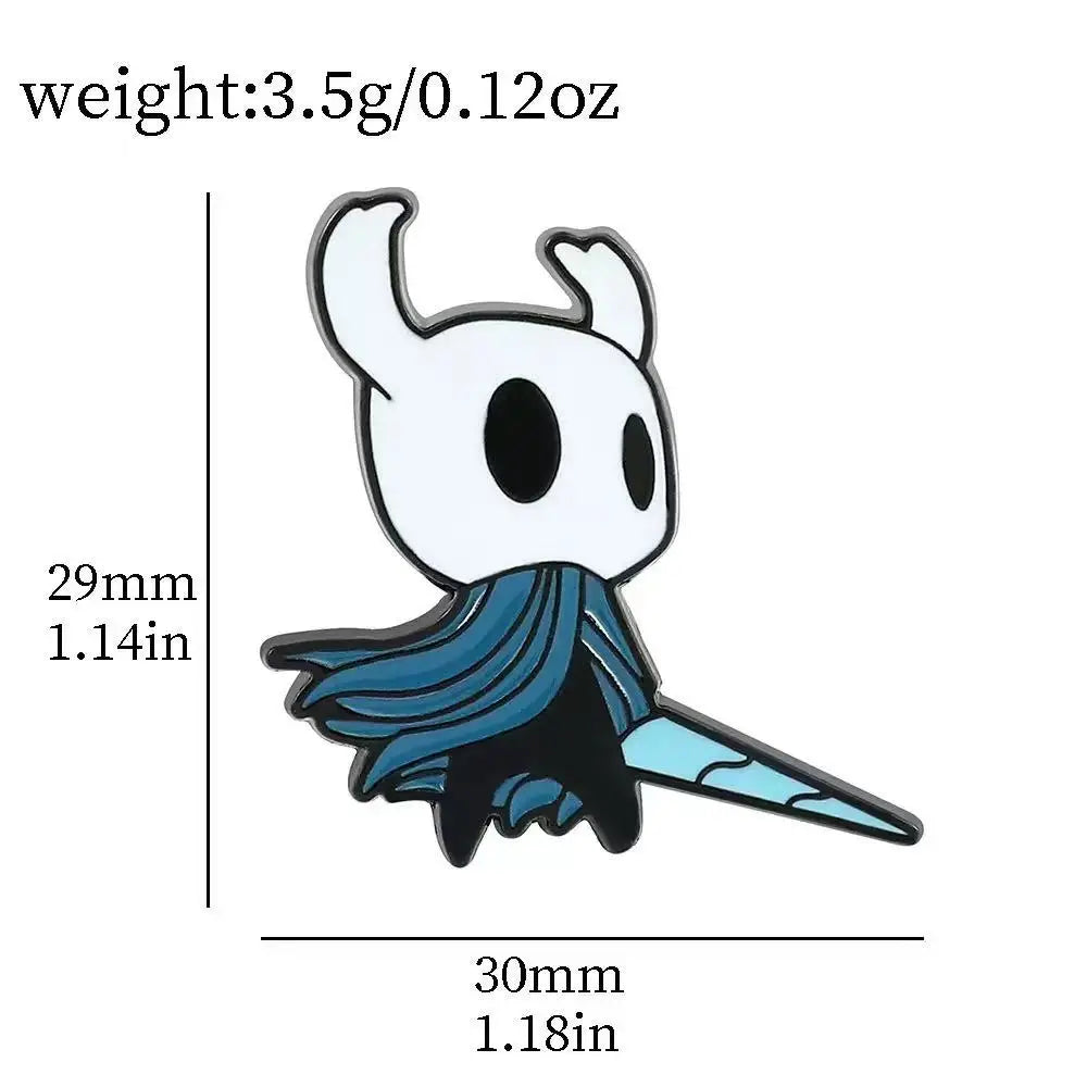 Hollow Knight Cartoon Pin Badge – Cute Brooch for Bags & Clothes