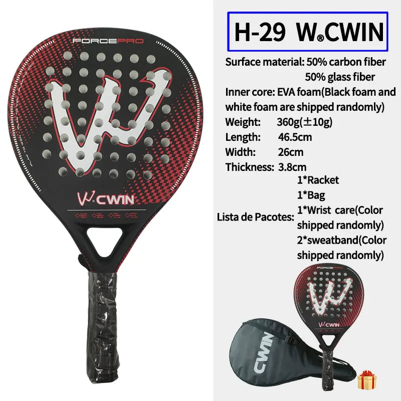 Hybrid Carbon-Glass Padel Racket