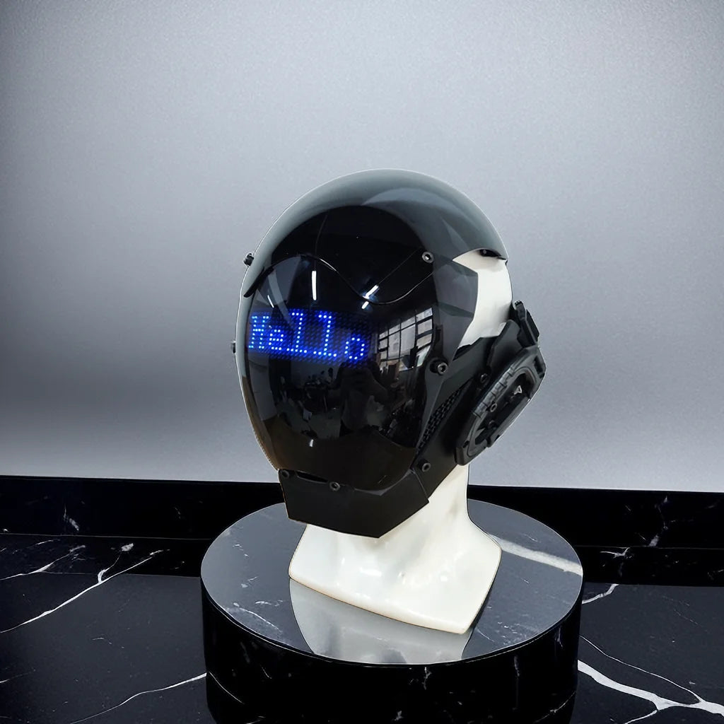 Cyberpunk LED Cosplay Mask – DIY Tech Roleplay Accessory