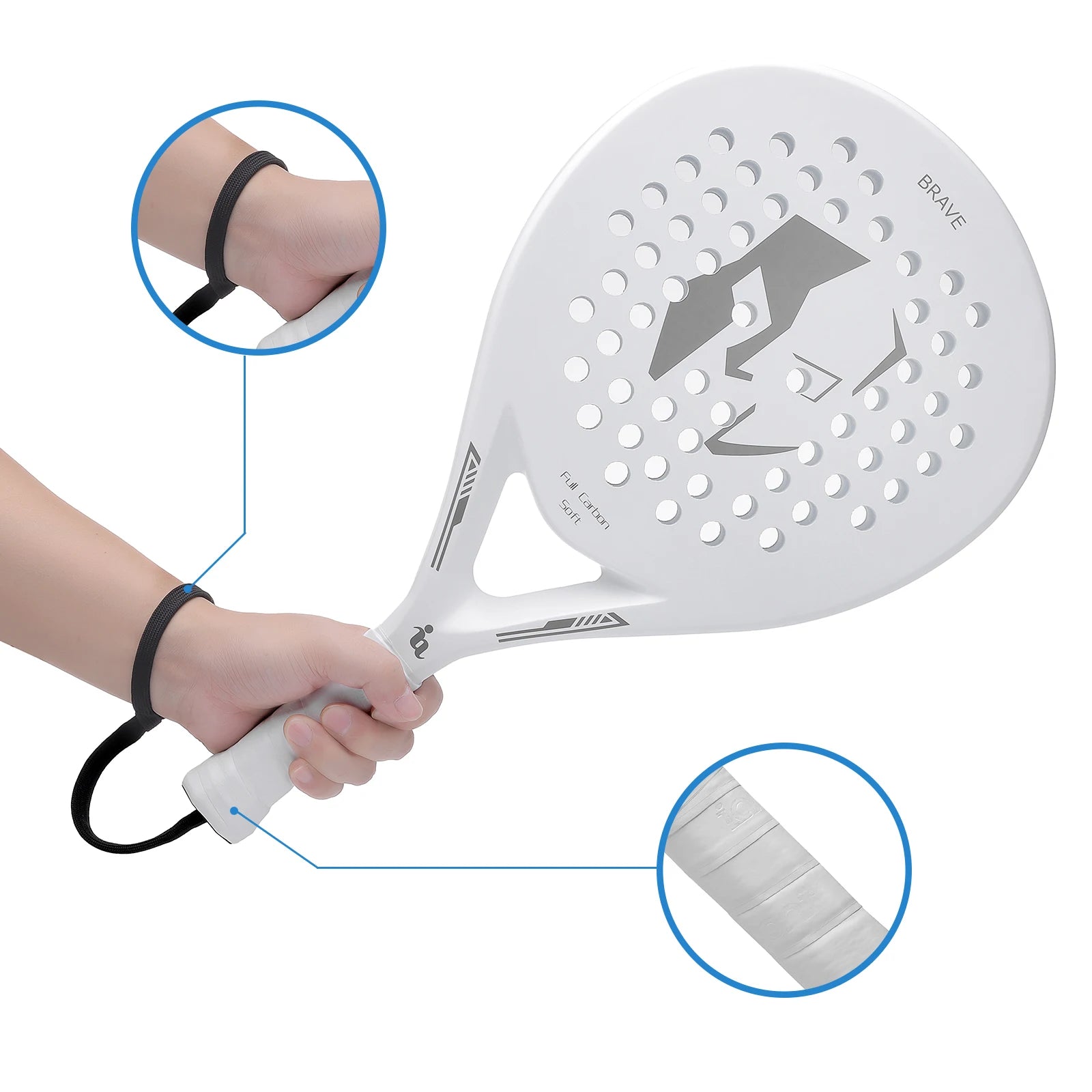 3K/12K Carbon Fiber Padel Racket – Soft EVA Foam, Training