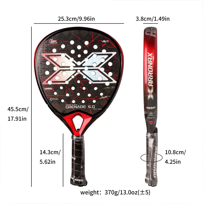 Carbon Fiber Padel Racket – Soft Face, Lightweight