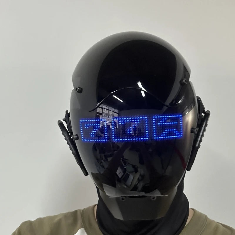 Cyberpunk LED Cosplay Mask – DIY Tech Roleplay Accessory