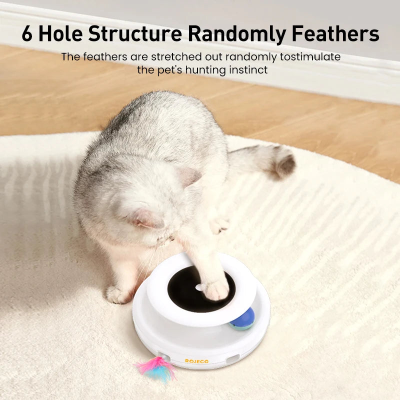 2-in-1 Smart Cat & Dog Toy – Automatic Feather Ball